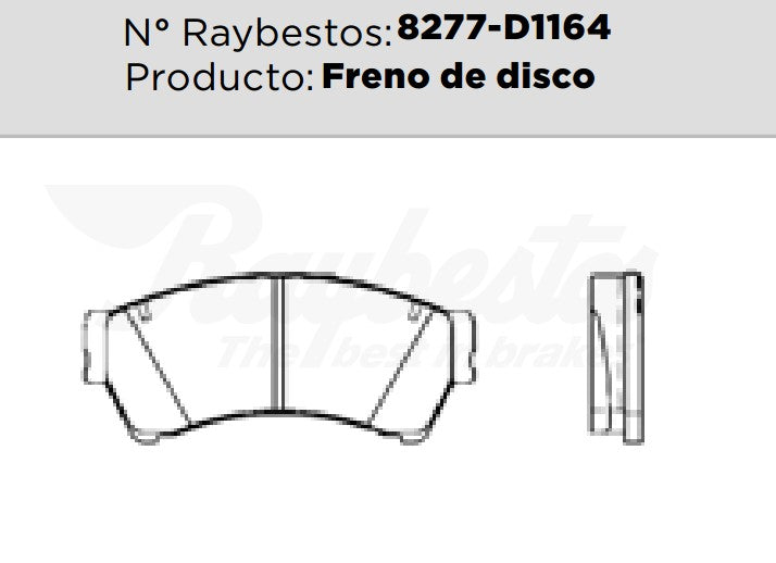 8277-D1164 Balatas Cerámicas Delanteras para Mazda 6 2007 RAYBESTOS