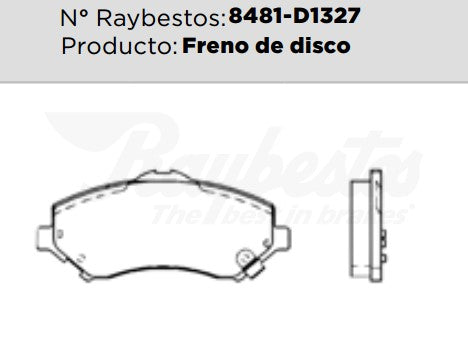 8481-D1327 Balatas Cerámicas Delanteras para Dodge Nitro 2011 RAYBESTOS