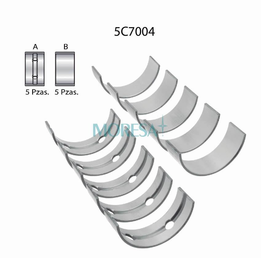 5C7004-010 Cojinetes de Bancada o Metales de Cigüeñal para Renault Clio 2009 MORESA