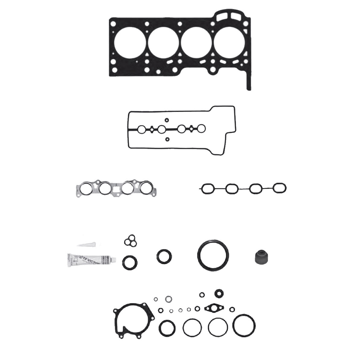 JC-1311 Juego Completo de Juntas de Motor para Toyota Yaris 2004 TF VICTOR