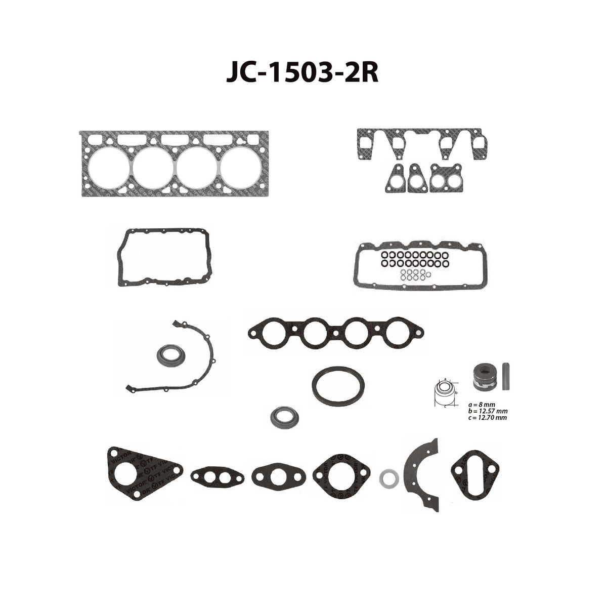 JC-1503-2R Juego Completo de Juntas de Motor para Ford Topaz 1991 TF VICTOR