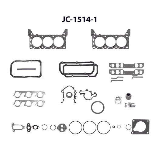 JC-1514-1 Juego Completo de Juntas de  Motor para Mercury Cougar 1989 TF VICTOR