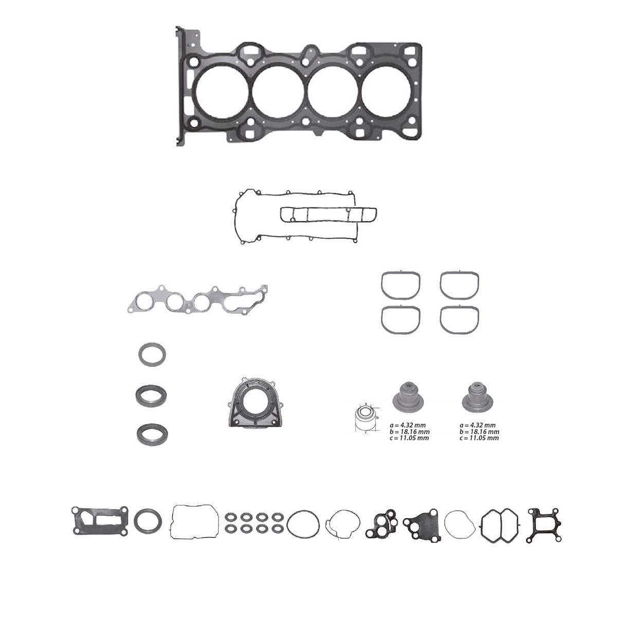 JC-1522 Juego Completo de Juntas de Motor para Mazda B2300 2006 TF VICTOR