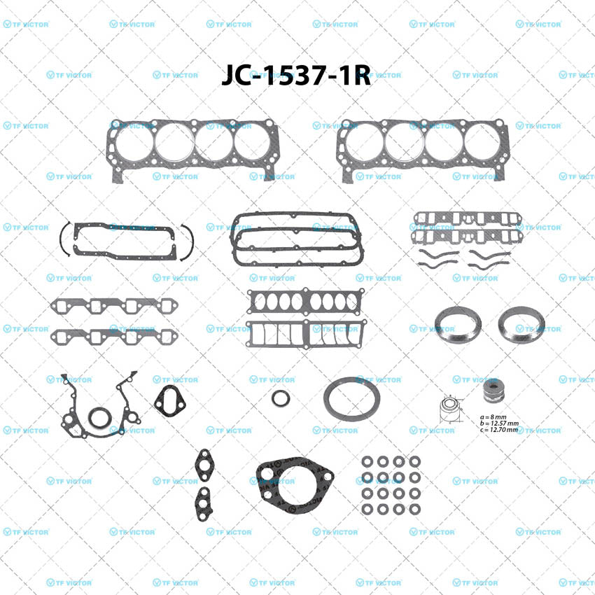 JC-1537-1R Juego Completo de Juntas de Motor para Ford E-150 Econoline 1992 TF VICTOR