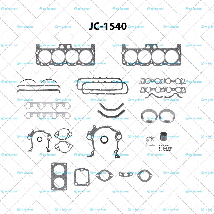 JC-1540 Juego Completo de Juntas de  Motor para Ford F-350 1977 TF VICTOR