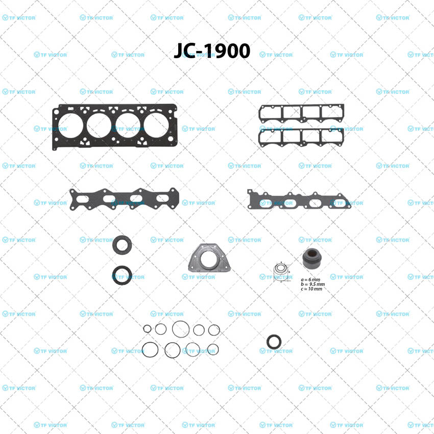 JC-1900 Juego Completo de Juntas de Motor para Fiat Palio 2004 TF VICTOR