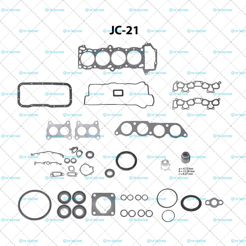 JC-21 Juego Completo de Juntas de Motor para Nissan Pulsar NX 1990 TF VICTOR