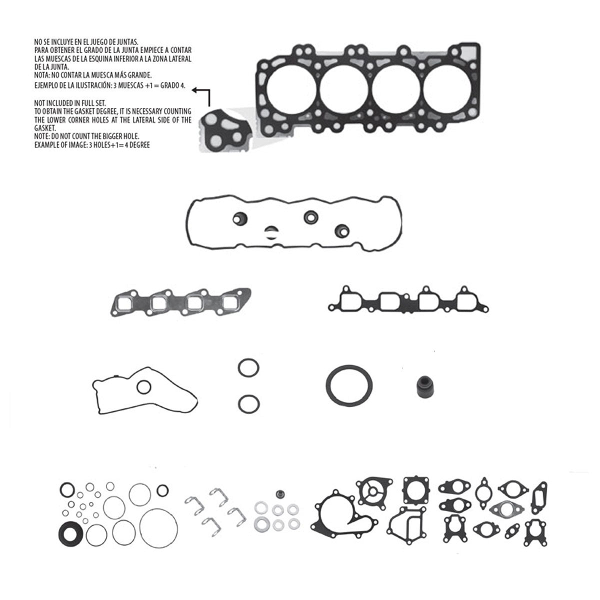 JC-38 Juego Completo de Juntas de  Motor Diesel para Nissan NP300 2014 TF VICTOR