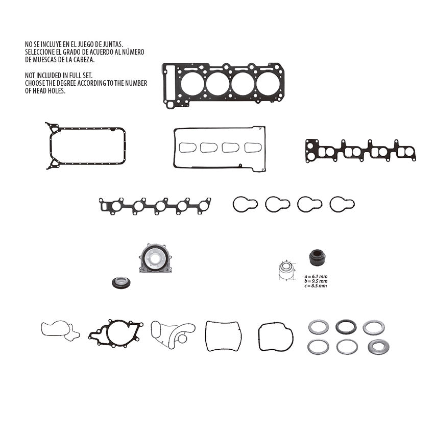 JC-905 Juego Completo de Juntas de  Motor para Mercedes-Benz Sprinter 2009 TF VICTOR