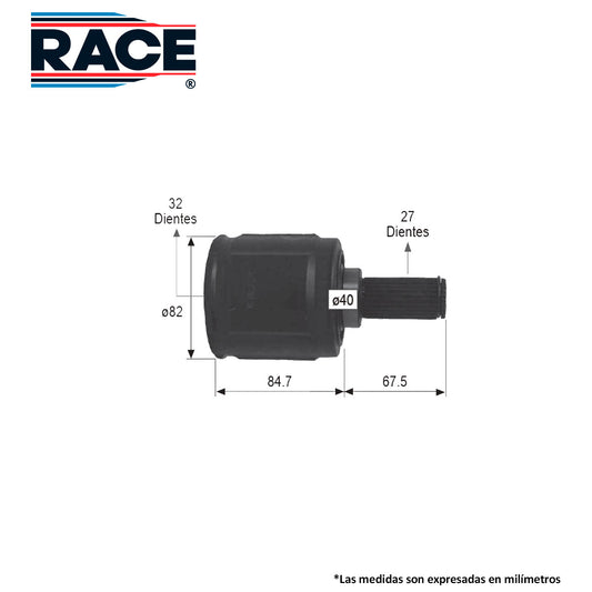 RC-7008 Junta Lado Caja Transmisión Manual  Lado Izquierdo para Honda Accord 2001 RACE