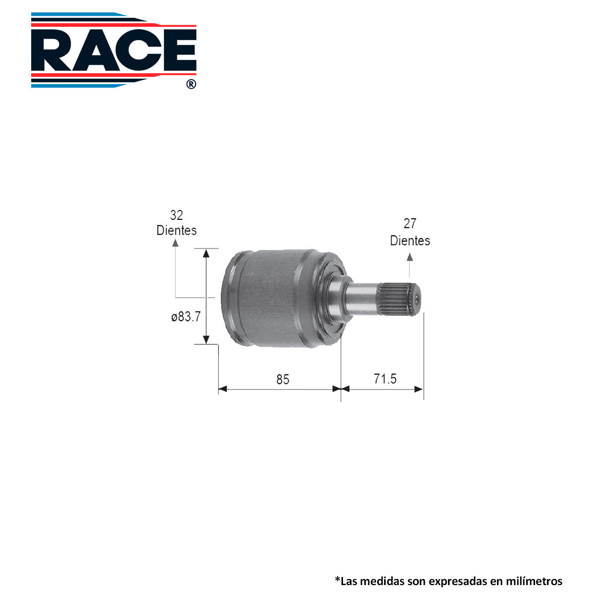 RC-7035 Junta Lado Caja Transmisión Automática  Lado Izquierdo para Honda Accord 2002 RACE