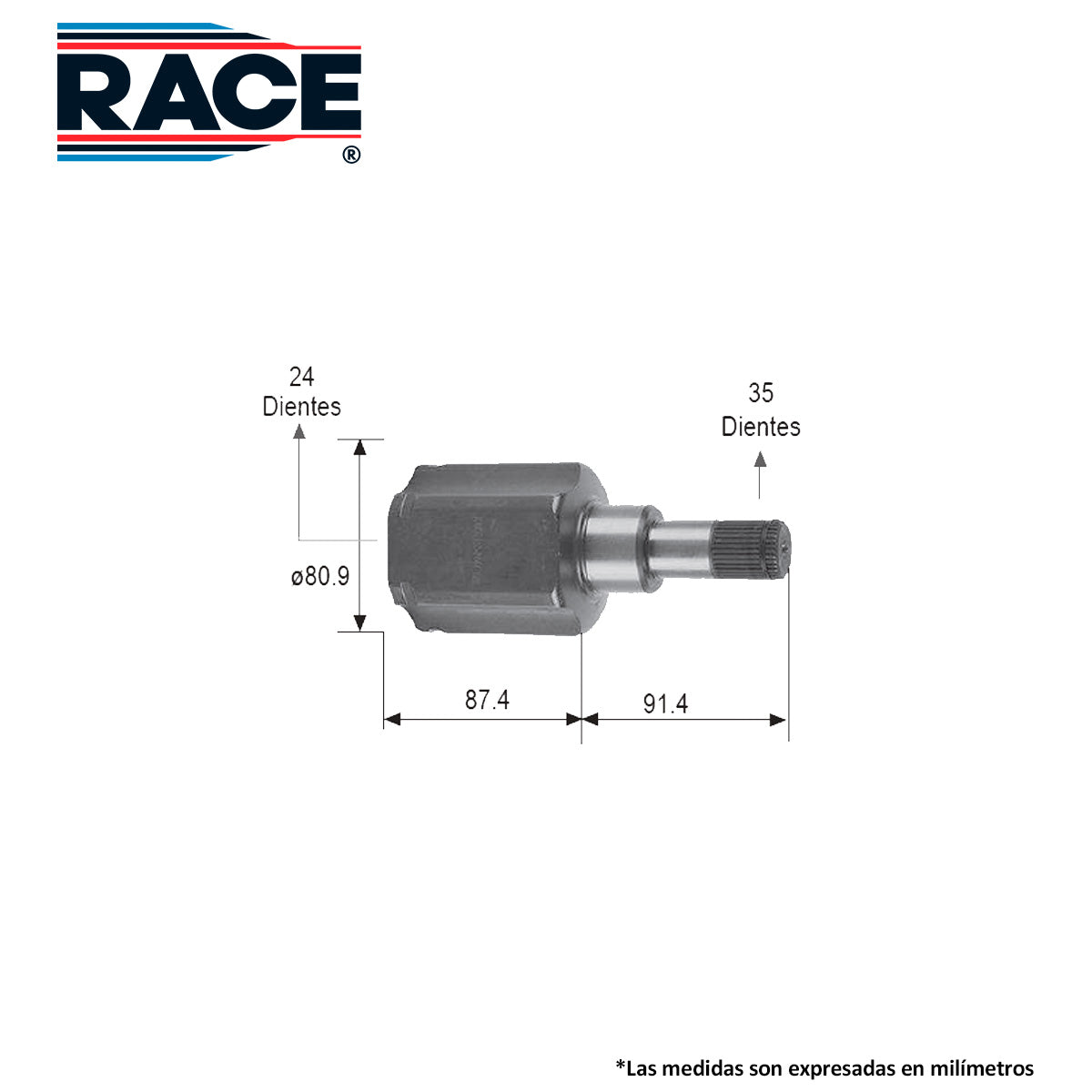 RC-7044 Junta Lado Caja Transmisión Automática  Lado Derecho para Ford Freestar 2006 RACE