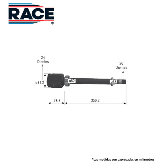 RC-8206 Junta Lado Caja Transmisión Manual  Lado Derecho para Nissan Sentra 2011 RACE