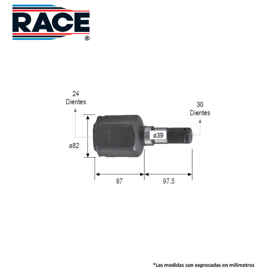 RC-8446 Junta Lado Caja Transmisión Automática  Lado Izquierdo para Mercury Mariner 2005 RACE