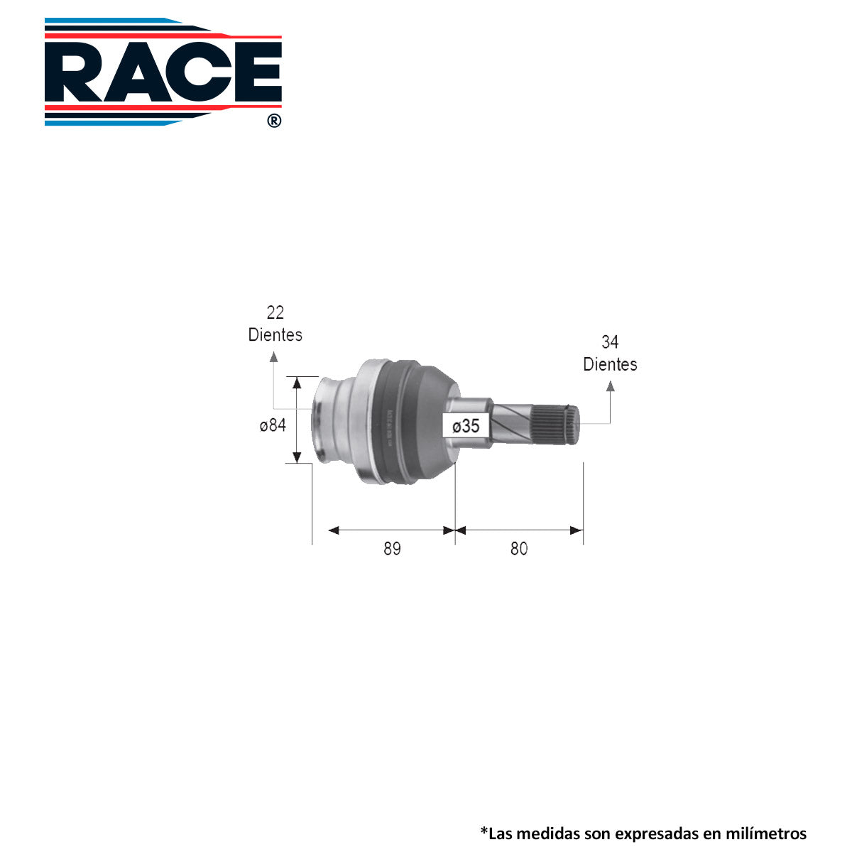 RC-8651 Junta Lado Caja Transmisión Manual Lado Derecho/Izquierdo para Chevrolet Aveo 2015 RACE