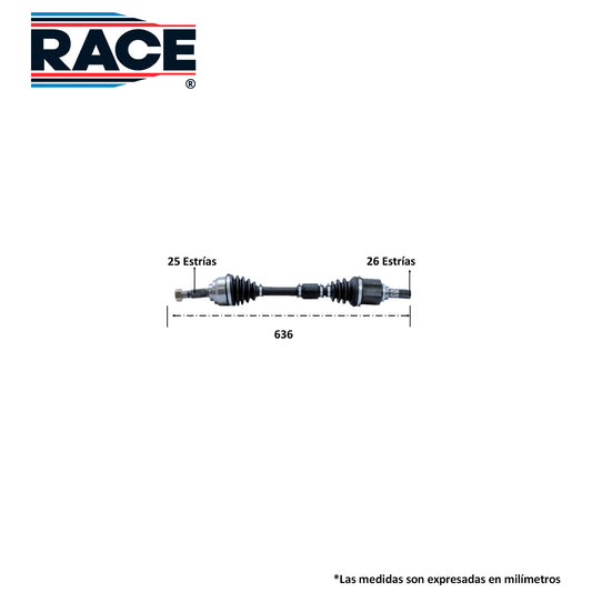 RF-8042 Flecha Completa Transmisión Manual  Lado Izquierdo para Nissan March 2014 RACE