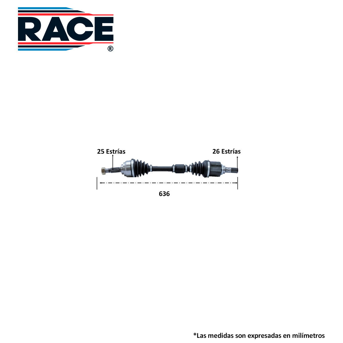 RF-8042 Flecha Completa Transmisión Manual Lado Izquierdo para Nissan Versa 2014 RACE