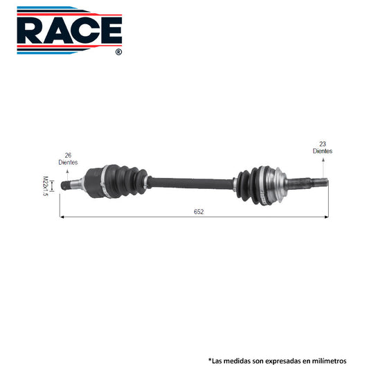 RF-8045 Flecha Completa Transmisión Manual  Lado Izquierdo para Toyota Yaris 2012 RACE