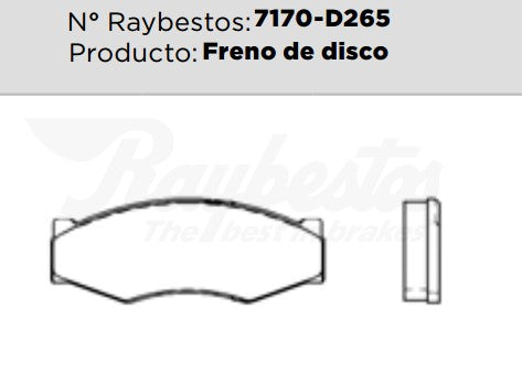 7170-D265 Balatas Semimetálicas Delanteras para Nissan Maxima 1988 RAYBESTOS