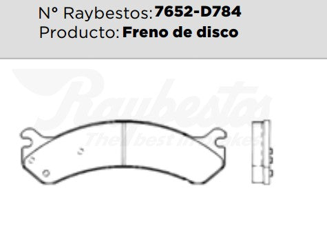 7652-D784 Balatas Cerámicas Delanteras para GMC Yukon XL 2500 2005 RAYBESTOS