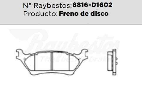 8816-D1602 Balatas Cerámicas Delanteras para Ford F-150 2018 RAYBESTOS