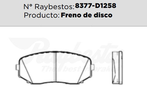 8377-D1258 Balatas Cerámicas Delanteras para Mitsubishi Montero 2019 RAYBESTOS