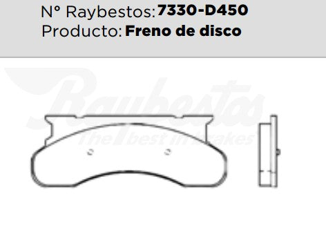 7330-D450 Balatas Semimetálicas Delanteras para Ford E-250 2005 RAYBESTOS