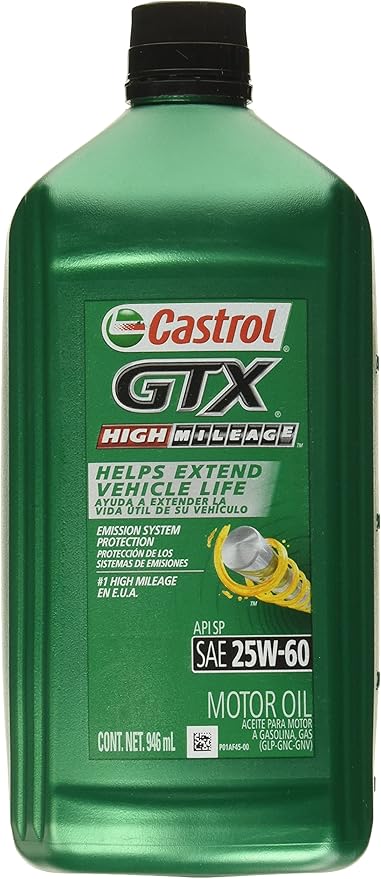 25W-60 Aceite GTX High Mileage .946 L CASTROL
