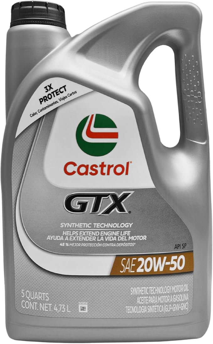 20W-50 Aceite GTX Tecnología Sintética 4.73 L CASTROL