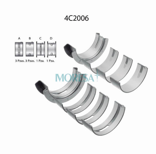 4C2006-010 Cojinetes de Bancada o Metales de Cigüeñal para Ford Explorer 2000 MORESA