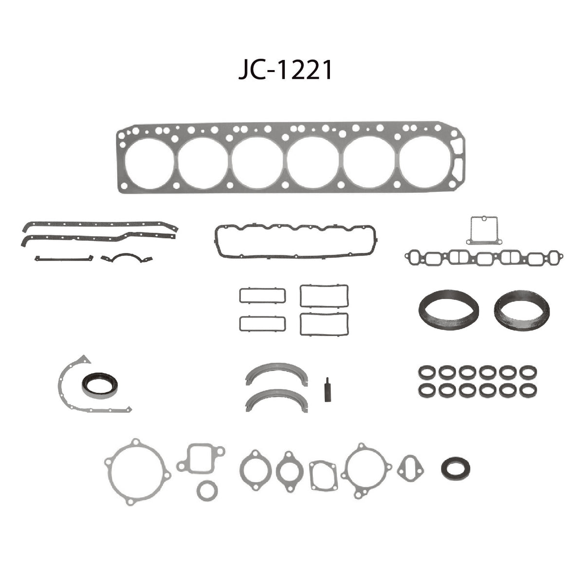 JC-1221 Juego Completo de Juntas de  Motor para GMC P25/P2500 Van 1971 TF VICTOR