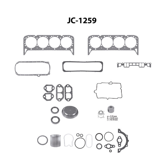 JC-1259 Juego Completo de Juntas de  Motor para Chevrolet C1500 1998 TF VICTOR