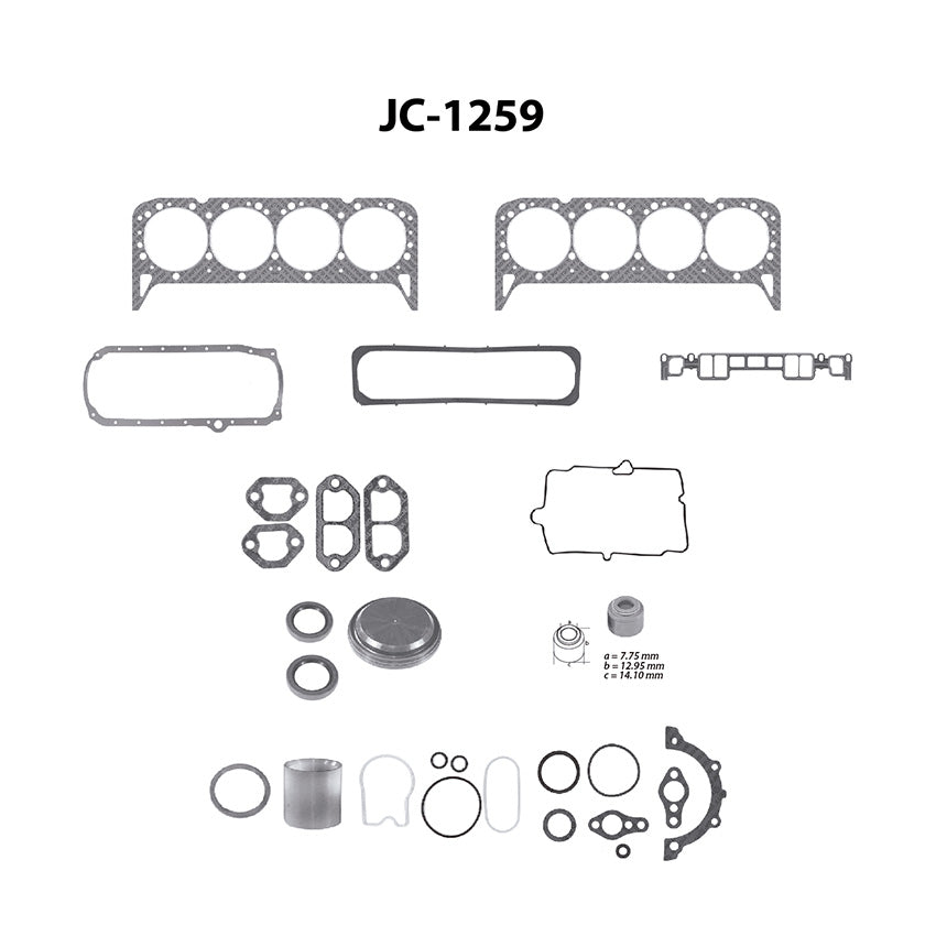 JC-1259 Juego Completo de Juntas de  Motor para Chevrolet Express 2500 1997 TF VICTOR