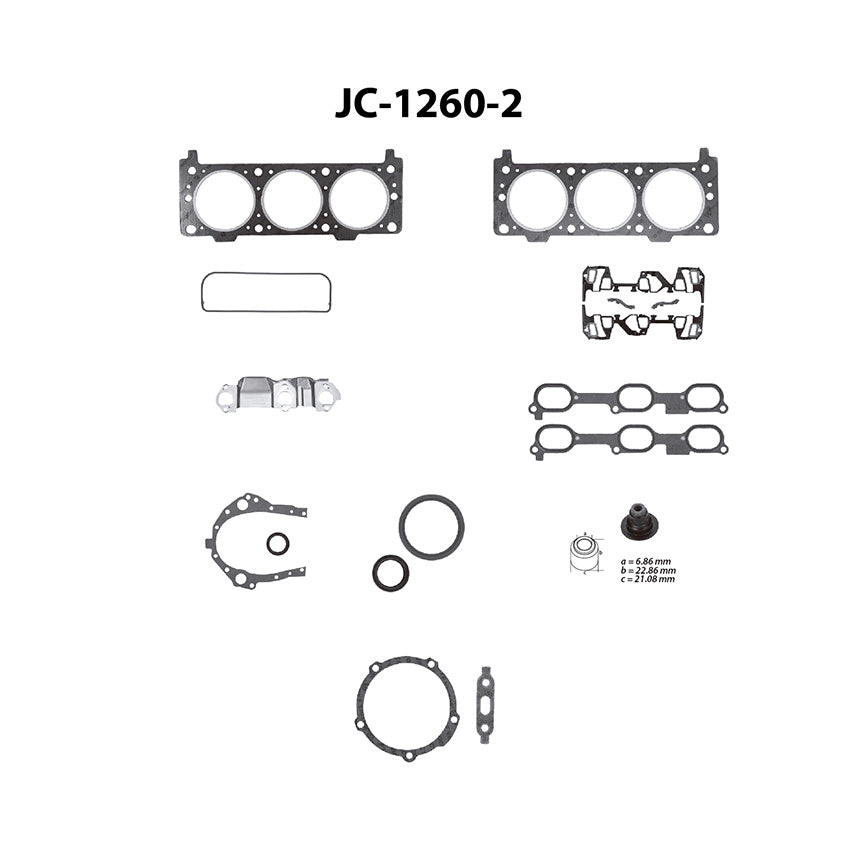 JC-1260-2 Juego Completo de Juntas de  Motor para Pontiac Torrent 2007 TF VICTOR