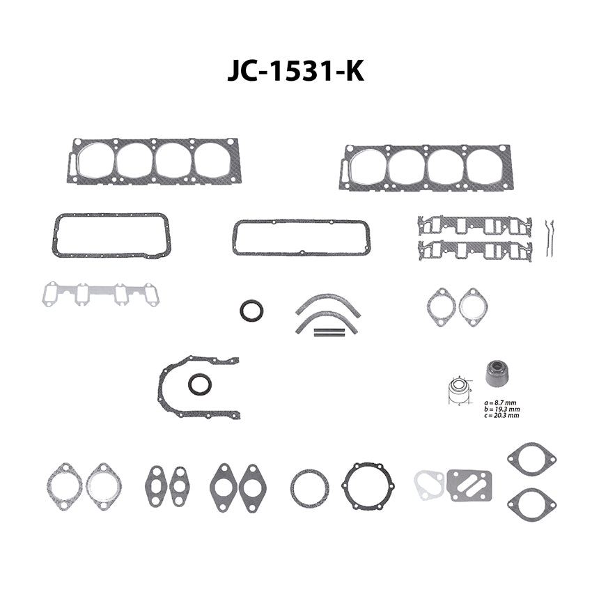 JC-1531-K Juego Completo de Juntas de  Motor para Ford Custom 1965 TF VICTOR