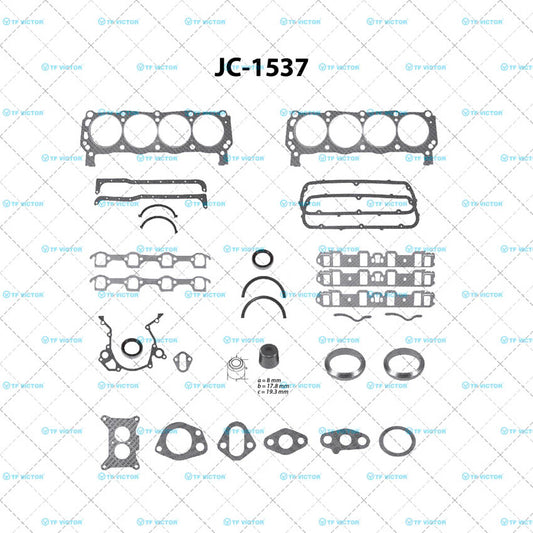 JC-1537 Juego Completo de Juntas de  Motor para Ford E-350 Econoline 1982 TF VICTOR