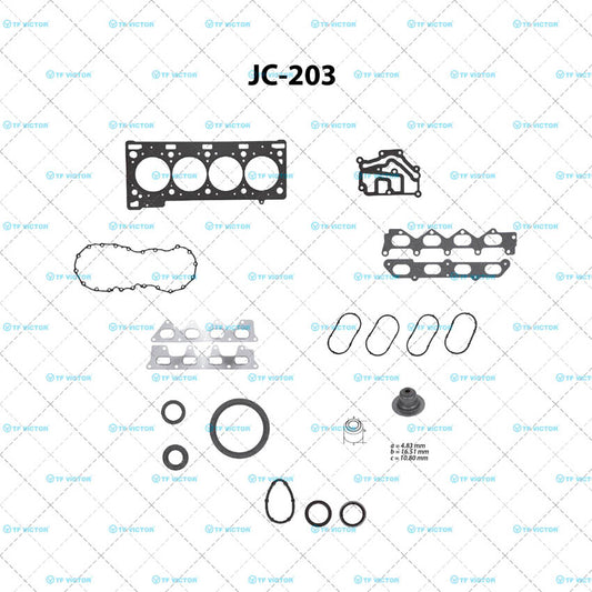 JC-203 Juego Completo de Juntas de  Motor para Renault Scenic 2003 TF VICTOR