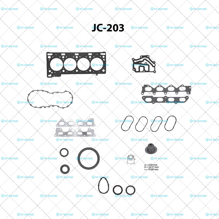 JC-203 Juego Completo de Juntas de  Motor para Renault Clio 2006 TF VICTOR