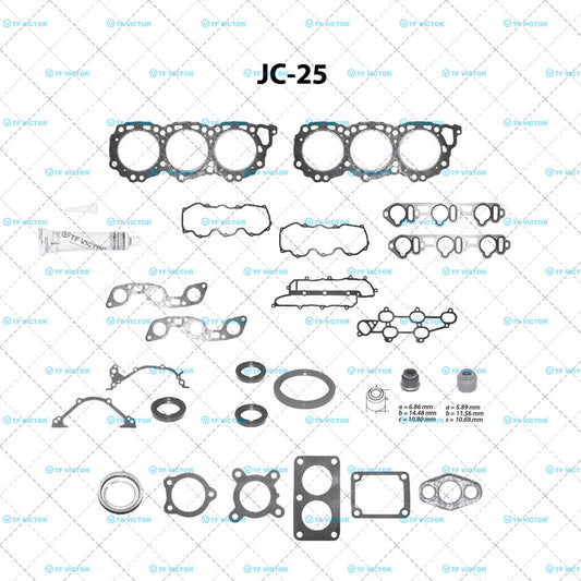 JC-25 Juego Completo de Juntas de  Motor para Nissan 300ZX 1986 TF VICTOR