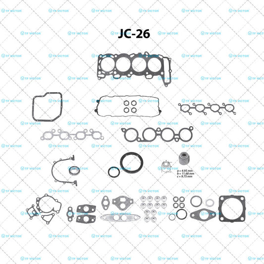 JC-26 Juego Completo de Juntas de  Motor para Nissan NX 1992 TF VICTOR