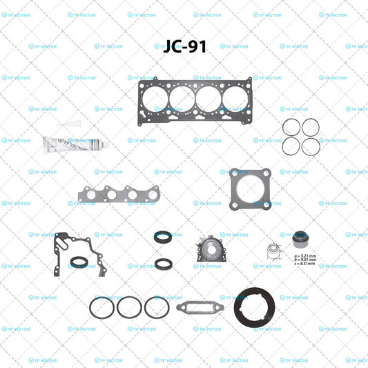 JC-91 Juego Completo de Juntas de  Motor para Volkswagen SportVan 2007 TF VICTOR