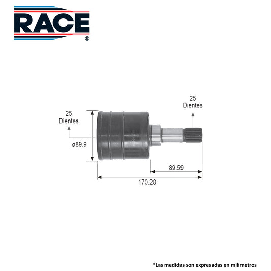 RC-6334 Junta Lado Caja Transmisión Manual/Automática  Lado Izquierdo para Dodge Caravan 1989 RACE