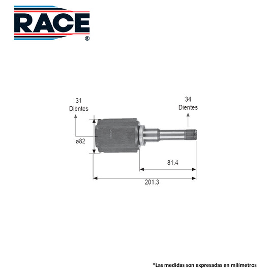 RC-7004 Junta Lado Caja Transmisión Manual/Automática  Lado Derecho para Chevrolet Cruze 2015 RACE