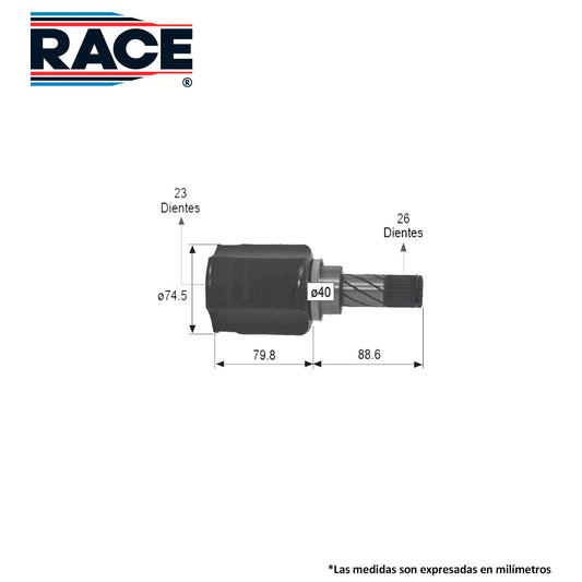RC-7054 Junta Lado Caja Transmisión Manual  Lado Izquierdo para Nissan Sentra 2019 RACE