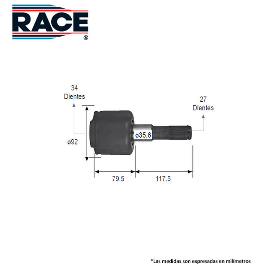 RC-8442 Junta Lado Caja Transmisión Manual/Automática  Lado Izquierdo para Ford Explorer 1997 RACE
