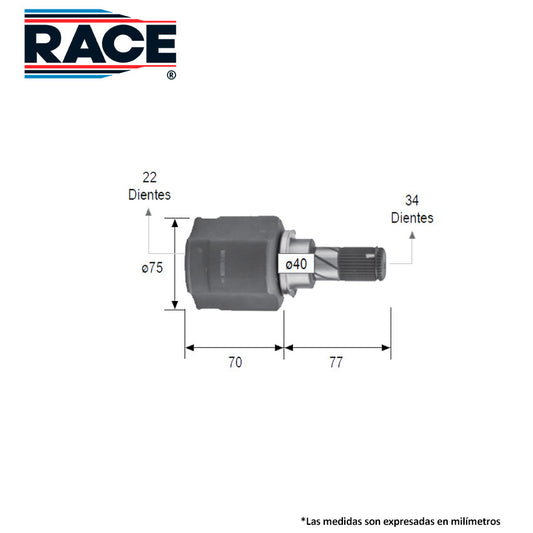 RC-8638 Junta Lado Caja Transmisión Automática  Lado Izquierdo para Ford Focus 2016 RACE