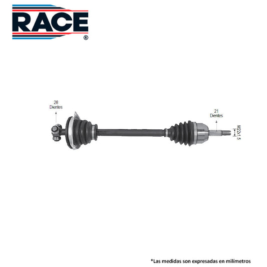 RF-8021 Flecha Homocinética Transmisión Manual/Automática  Lado Izquierdo s/ABS para Nissan Platina 2005 RACE