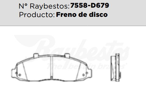 7558-D679 Balatas Semimetálicas Delanteras para Ford Lobo 2001 RAYBESTOS
